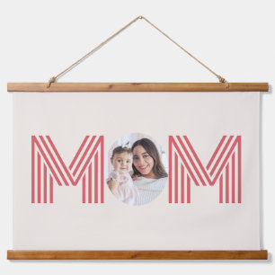 Tapisserie Suspendue Maman Photo Minimal moderne Fête des mères Cadeau