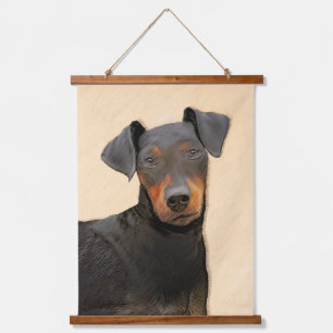 Tapisserie Suspendue Manchester Terrier Peinture Art animal original