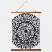 mandala de détails noir et blanc