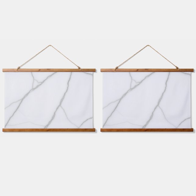 Tapisserie Suspendue Marbre Blanc (Double)