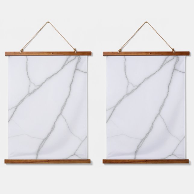 Tapisserie Suspendue Marbre Blanc (Double)