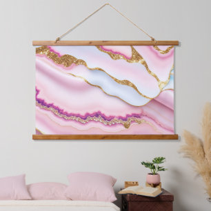 Tapisserie Suspendue Marbre rose clair Agate Collection tendance
