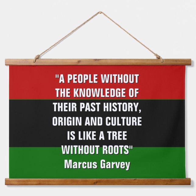 Tapisserie Suspendue Marcus Garvey TREE SANS RACINE Pan African (Devant)