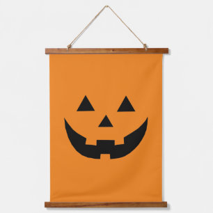 Tapisserie Suspendue Mare orange Jack-o'-lantern face citrouille Hallow