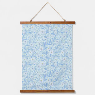 Tapisserie Suspendue Marguerites en blanc et bleu sur verre de mer