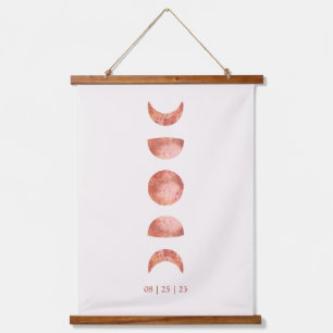 Tapisserie Suspendue Mariage d'aquarelle de la phase de la lune de terr