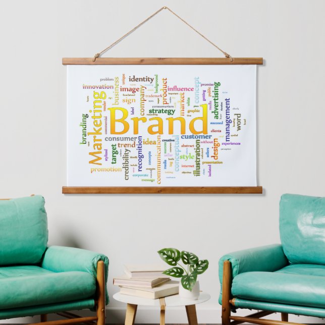 Tapisserie Suspendue Marque et marketing Texte connexe (Salon)