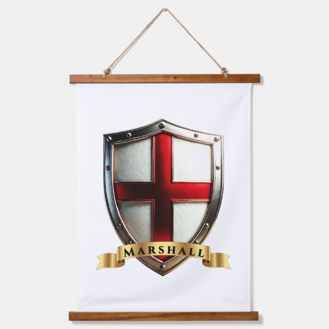 Tapisserie Suspendue Marshall England National Heritage Shield (Recto)