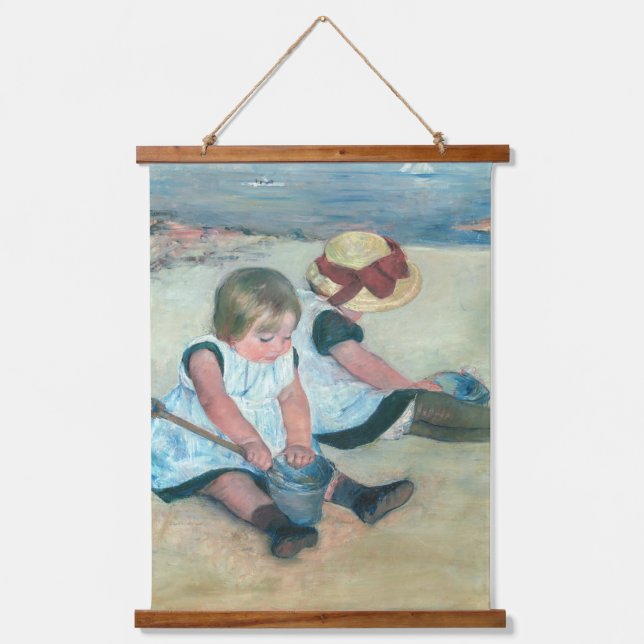 Tapisserie Suspendue Mary Cassatt - Enfants jouant sur la plage (Recto)