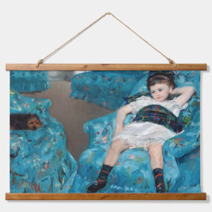Tapisserie Suspendue Mary Cassatt - Petite fille dans un fauteuil bleu