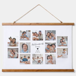 Tapisserie Suspendue Meilleurs Grands-Parents Personnalisé 12 Photos Co