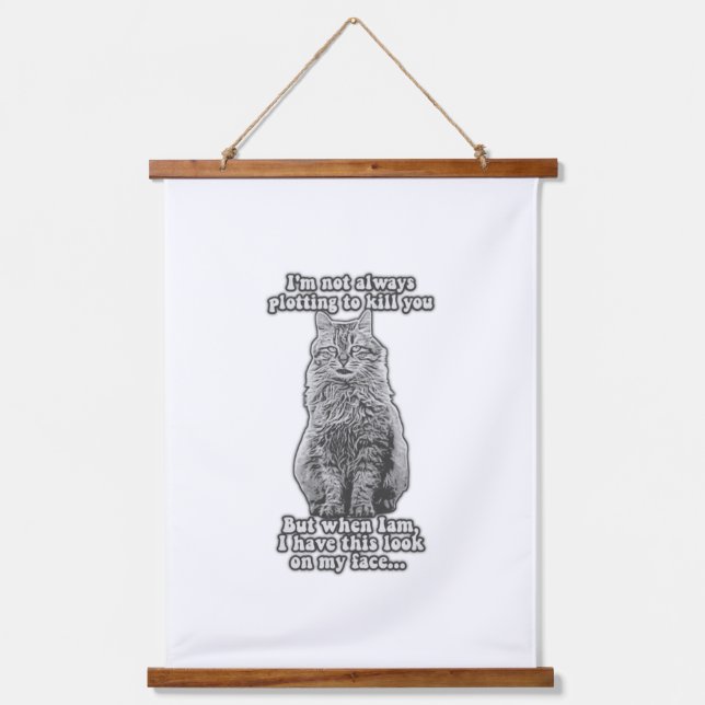 Tapisserie Suspendue Mème de chat amusant pour les propriétaires et les (Recto)