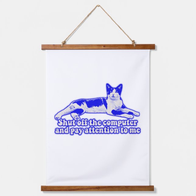 Tapisserie Suspendue Mème de chat grincheux amusant pour les propriétai (Recto)