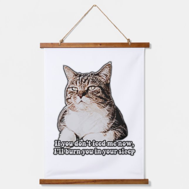 Tapisserie Suspendue Mème de chat grincheux pour les personnes de chat  (Recto)