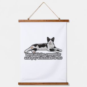 Tapisserie Suspendue Mème de chat mignon amusant pour les propriétaires