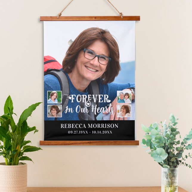 Tapisserie Suspendue Mémorial 5 Photo Moderne Calligraphie Script Coeur (Créateur téléchargé)