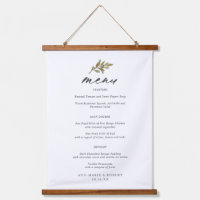 Menu simple Mariage d'olive rustique