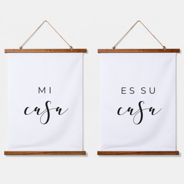 Tapisserie Suspendue Mi casa es su casa élégant (Double)