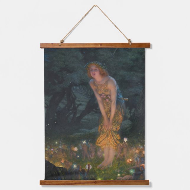 Tapisserie Suspendue Mi-été Eve Edward Robert Hughes Fairies Imaginaire (Recto)