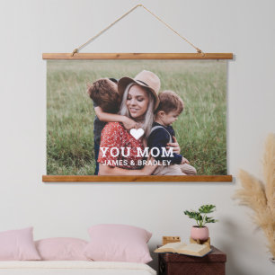 Tapisserie Suspendue Mignonne COEUR T'AIME MÈRE Fête des Mères Photo
