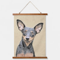 Miniature Pinscher Peinture mignonne Chien Art ori