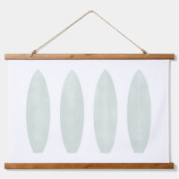 Mint Watercolor Surfboards Beach Nursery Decor