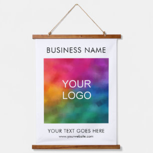 Tapisserie Suspendue Modèle de texte du logo de l'entreprise personnali