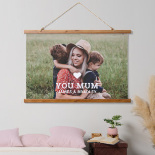 Tapisserie Suspendue MON COEUR VOUS AIME MUM Fête des Mères Photo