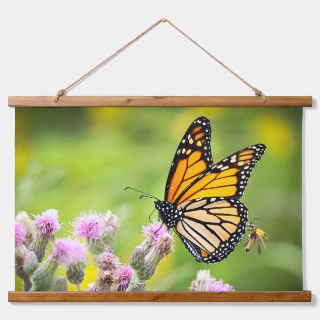 Tapisserie Suspendue Monarch on Thistle Hanging Tapestry (Devant)