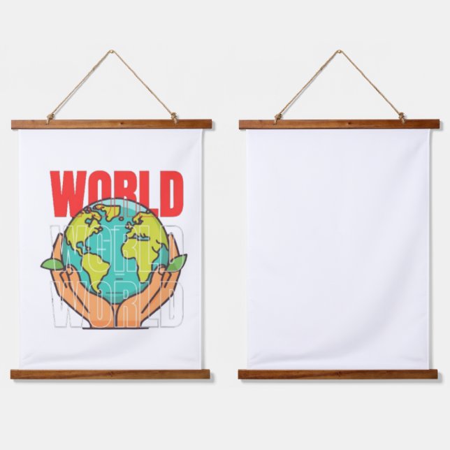 Tapisserie Suspendue Monde – Conception de Globe d'Aventure de Voyage (Double)
