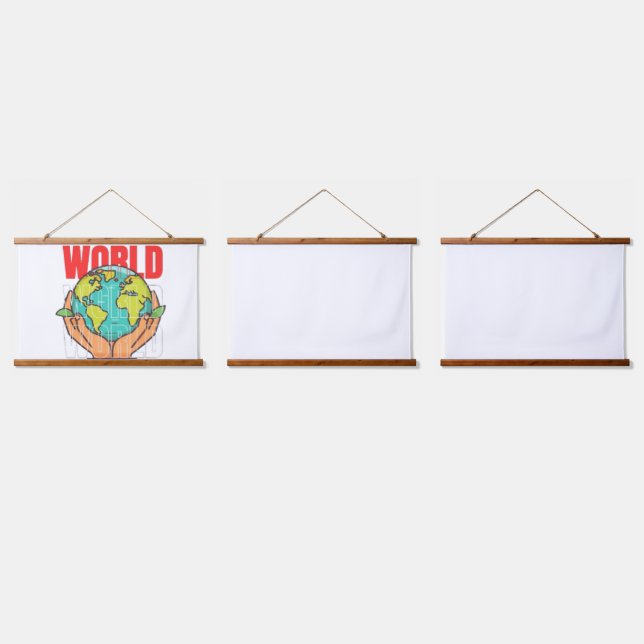 Tapisserie Suspendue Monde – Conception de globe d'aventure de voyage (Tripler)