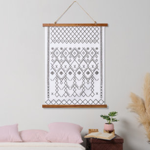 Tapisserie Suspendue Monochrome Kilim : Art Tribal Marocain de Texture