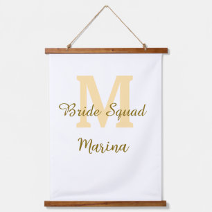 Tapisserie Suspendue Monogramme de l'équipe de la mariée simple shower 