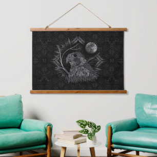 Tapisserie Suspendue Monogramme de Pleine lune de faucon