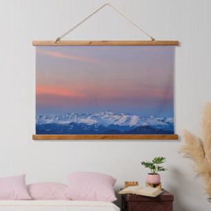 Tapisserie Suspendue Montagnes neigeuses avec ciel magique