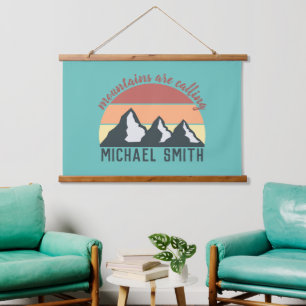 Tapisserie Suspendue Montagnes pastel vintage appellent monogramme ciel
