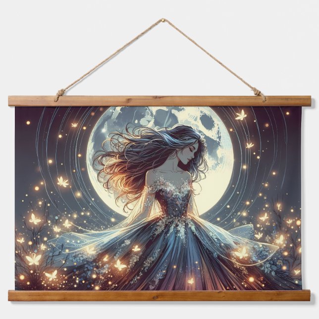 Tapisserie Suspendue Moonlit Butterfly Enchantress Fantasy (Devant)