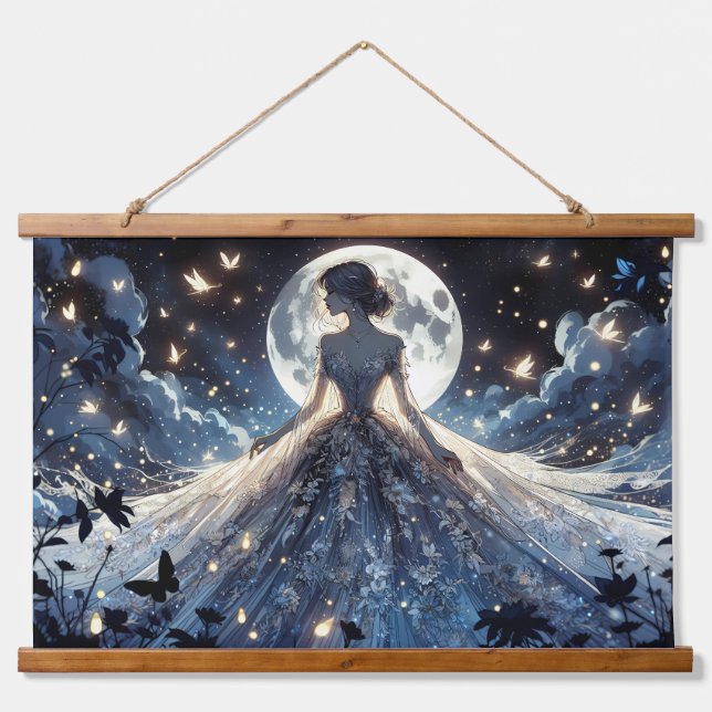 Tapisserie Suspendue Moonlit Fairy Princess Celestial Gown (Devant)