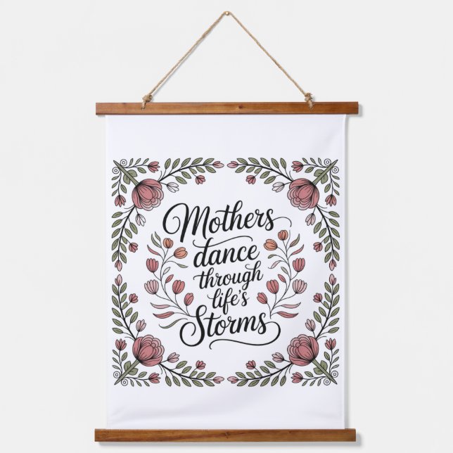 Tapisserie Suspendue Mothers Dance Through Life's Storms (Recto)