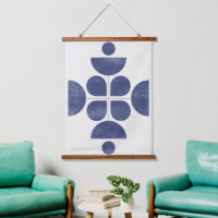 Motif bleu abstrait du milieu du siècle