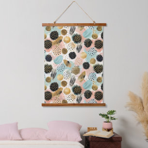 Tapisserie Suspendue Motif circulaire Abstrait -avec Parties scintillan