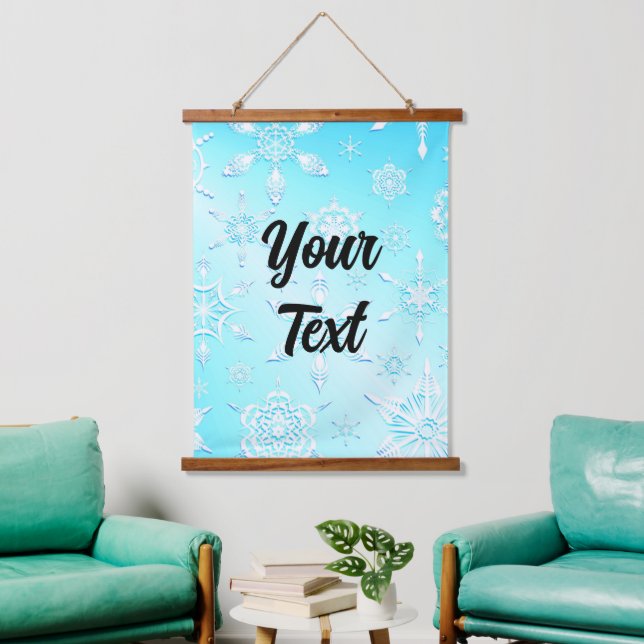 Tapisserie Suspendue Motif Crystal Snowflakes (Salon)