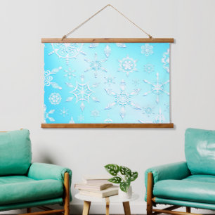 Tapisserie Suspendue Motif Crystal Snowflakes