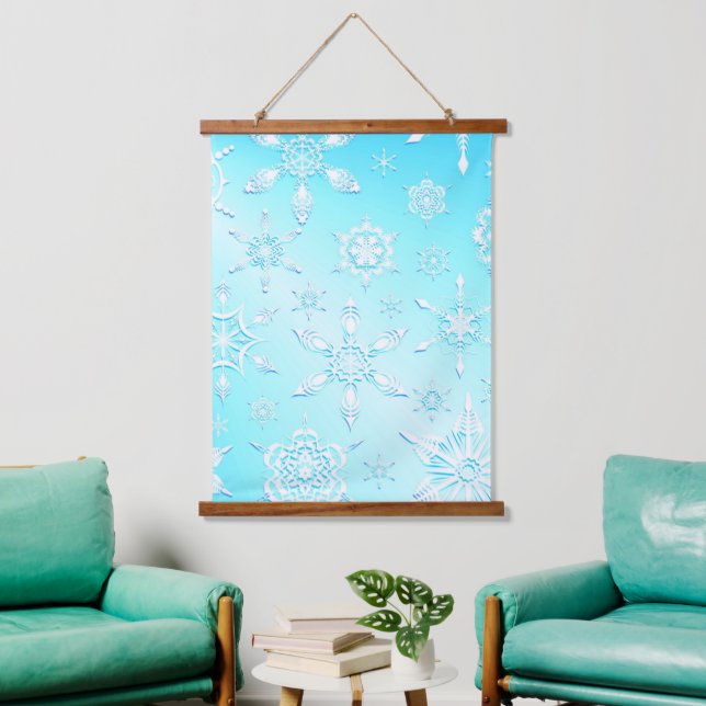 Tapisserie Suspendue Motif Crystal Snowflakes (Salon)