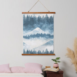 Tapisserie Suspendue Motif de la nature sauvage de la montagne bleue en