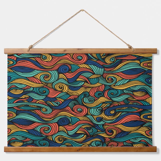 Tapisserie Suspendue motif de laine paisley (Devant)