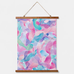 Tapisserie Suspendue Motif de ruban abstrait pastel