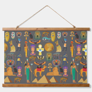 Tapisserie Suspendue Motif de symbole hiéroglyphique égyptien pharaon