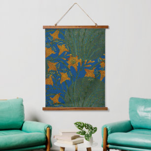 Tapisserie Suspendue Motif floral de jour de lys vintage de Walter Cran