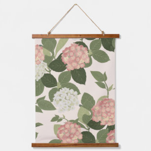 Tapisserie Suspendue Motif floral d'hortensia vintage